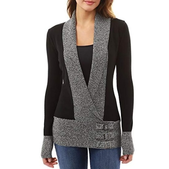 PattyBoutik Sweaters - PattyBoutik Women's Embellished Buckle Sweater
